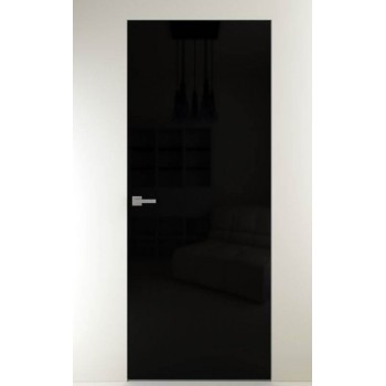 Двери скрытого монтажа RODOS SurfAlum черное стекло с 2 сторон
