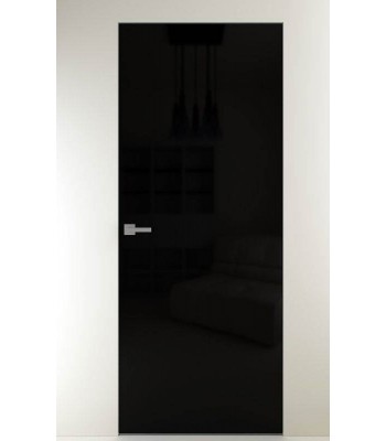 Двери скрытого монтажа RODOS SurfAlum черное стекло с 2 сторон