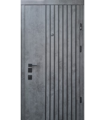 Двери STRAJ LUX "Prestige" Delica AL бетон темный 7806 AL black/белая