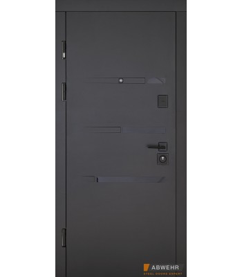 Двері Abwehr Safira (колір Чорна шагрень+білий) 