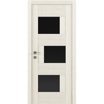 Двері Rodos Modern Palermo каштан білий чорне скло