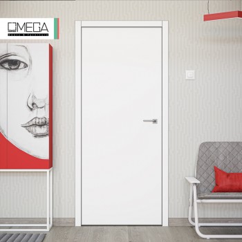 Двери межкомнатные Омега Art-color C1 черный алюминиевый профиль серия «MetalBox»