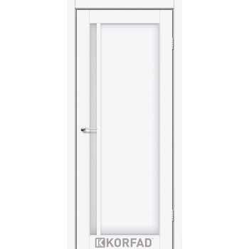 Міжкімнатні двері KORFAD ORISTANO OR-06 білий перламутр біле скло