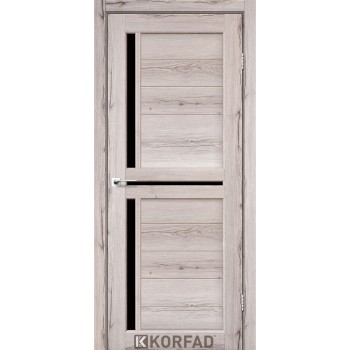 Межкомнатные двери KORFAD SCALEA SC-04 дуб нордик черное стекло