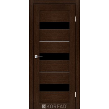 Межкомнатные двери KORFAD Porto Deluxe PD-12 венге черное стекло