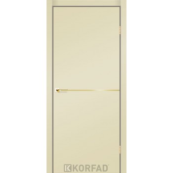 Межкомнатные двери KORFAD DLP-01 Super PET магнолия + декор gold 