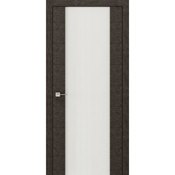 Двери Rodos Modern Flat графит с белым стеклом Триплекс