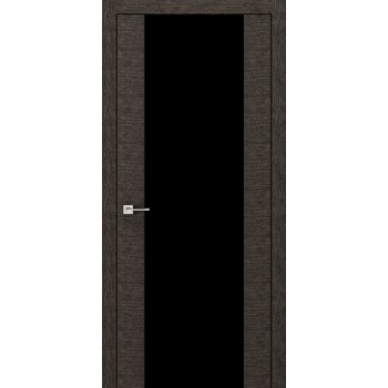 Двери Rodos Modern Flat графит с черным стеклом Триплекс