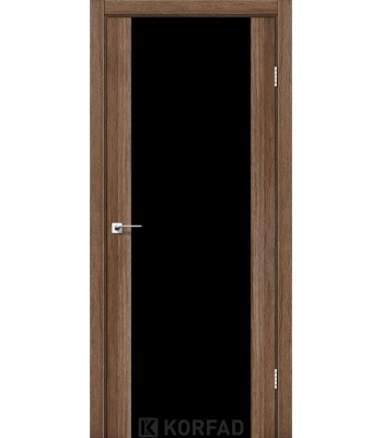 Міжкімнатні двері KORFAD SANREMO SR-01 грей чорне скло