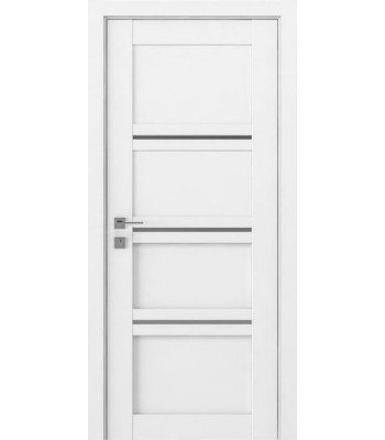 Двері Rodos Modern Quadro полускло каштан білий