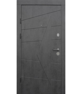 Двері Qdoors Преміум Акцент бетон темний / бетон сірий